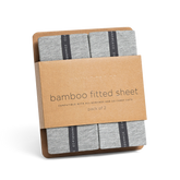 Bamboo Carry Cot Fitted Sheets (2pcs) - Grey Marle